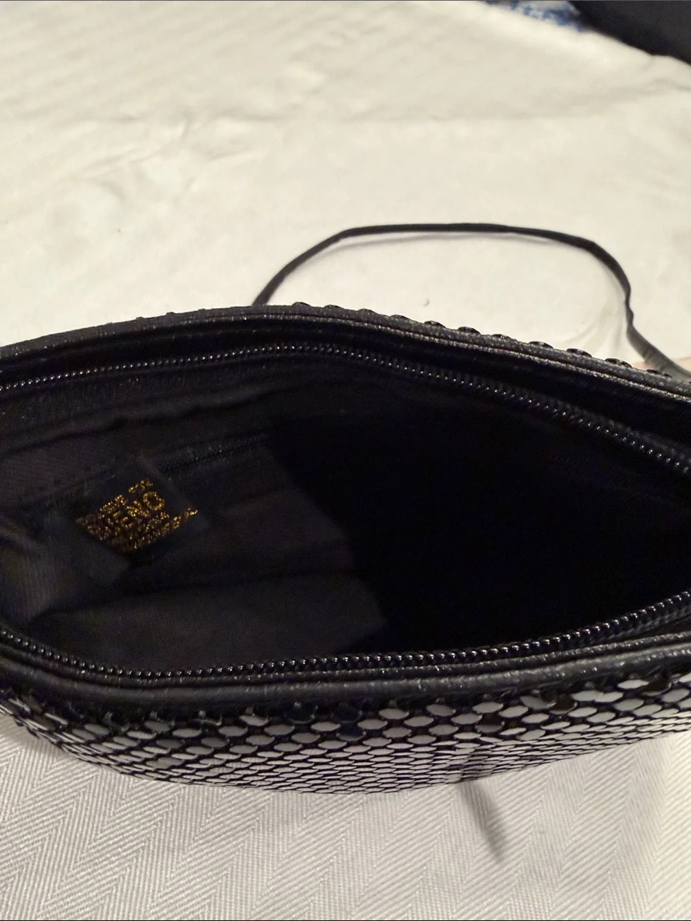 Black Metal Mesh Evening Bag